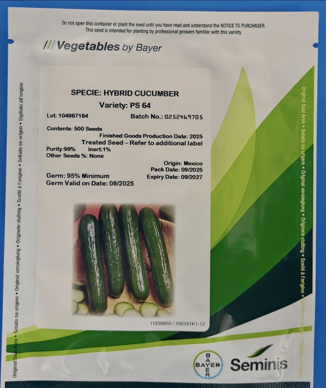 PS 64 Cucumber Seed