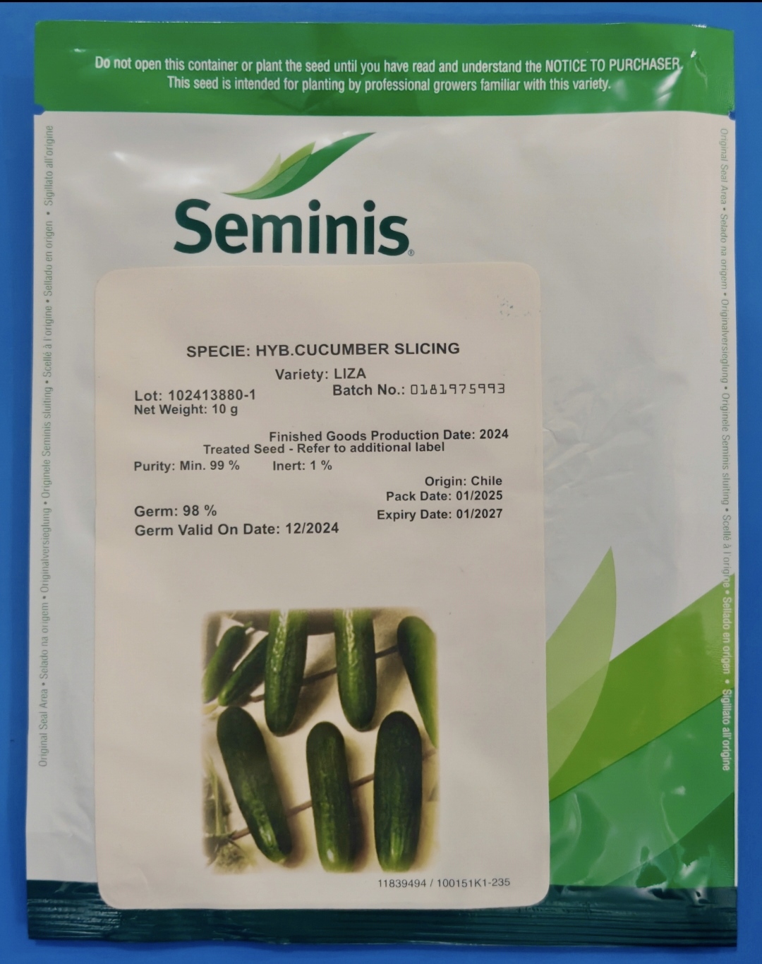 Liza Cucumber Seed